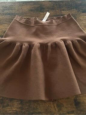 Victoria's Secret/Tropic of C- Brown High-Waist Swim Skirt